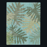 Verblendete tropische Blätter Puzzle<br><div class="desc">"Verblasste tropische Blätter I" von Jade Reynolds. Enthält eine Sammlung tropischer Blätter in verblichenem Design.</div>