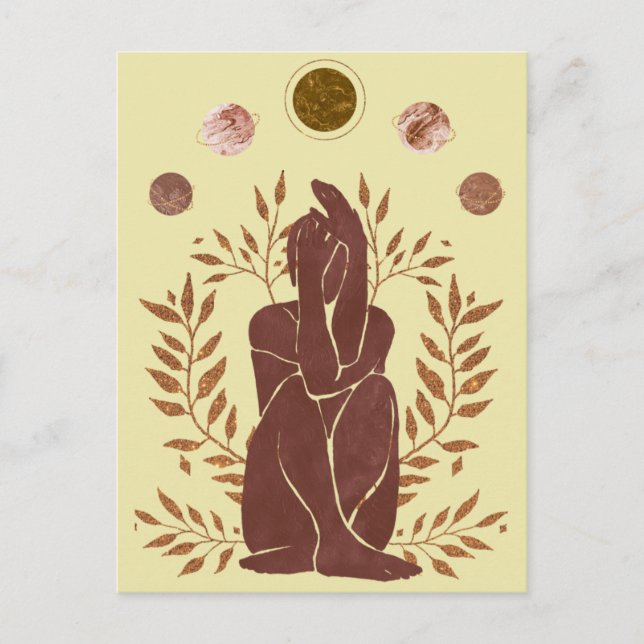 Verblichene Planeten, die den Menschen als Goldwüs Postkarte (Vorderseite)