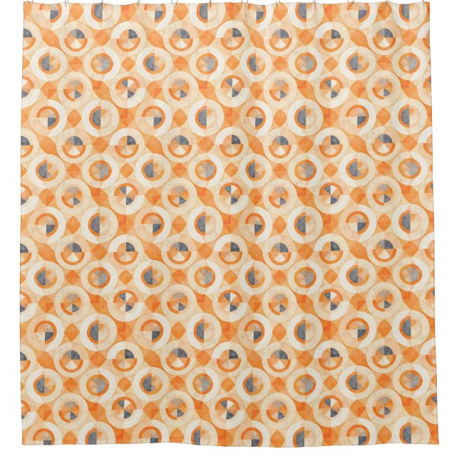 verblichene Terra Geometrics Duschvorhang (Vorderseite)