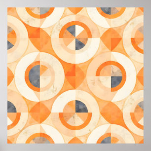 verblichene Terra Geometrics Poster