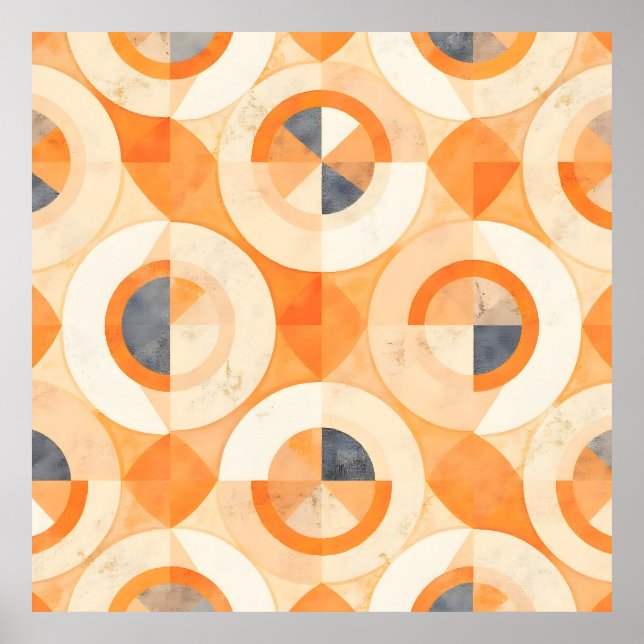verblichene Terra Geometrics Poster (Vorne)