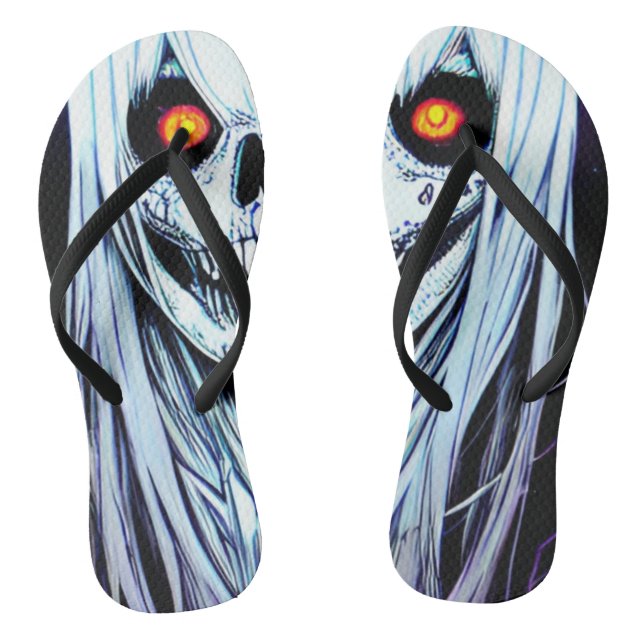 Verblüffend stilvoll: Halloween Spooky Flip Flops (Fußbett)