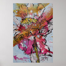 Verblühende Zinnia 001 / Künstler Larry Lerew