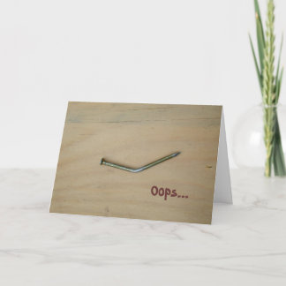 Verbogener Nagel Karte