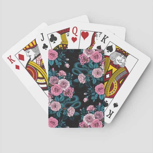 Verborgen in den Rose 2 Spielkarten (Rückseite)