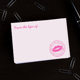 Verborgen mit Kiss Pink Lipstick Lips Individuelle Post-it Klebezettel