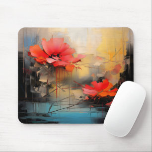 Verborgene Schönheit – Abstrakte Florale Moderne K Mousepad