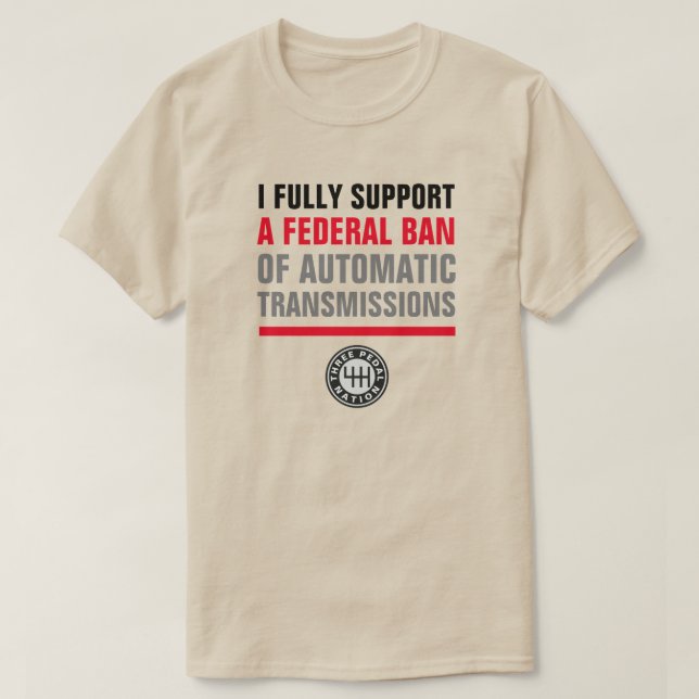 VERBOT AUTOMATISCHER ÜBERTRAGUNGEN T-Shirt (Design vorne)