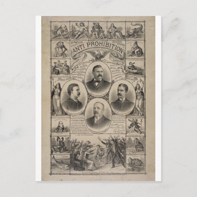 Verbot durch Kurz & Allison (1888) Postkarte (Vorderseite)