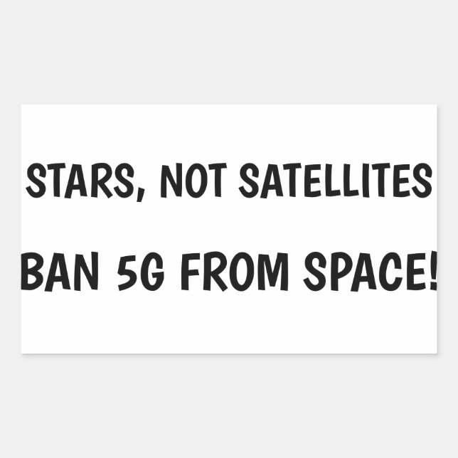 Verbot von 5G aus dem Aufkleber (Vorderseite)