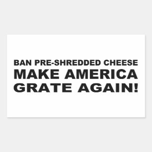 Verbot Vor-Zerrissener Käse lassen Amerika wieder Rechteckiger Aufkleber