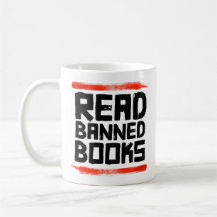 VERBOTE Bücher LESEN Kaffeetasse
