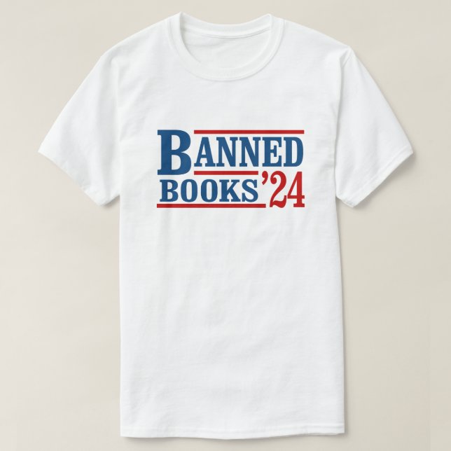 Verbotene Bücher 2024 T-Shirt (Design vorne)