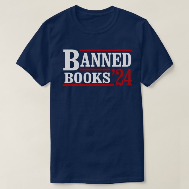 Verbotene Bücher 2024 T-Shirt (Design vorne)