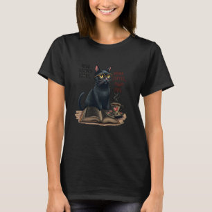Verbotene Bücher Kaffee Katze T-Shirt