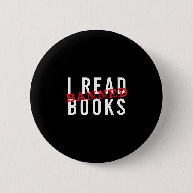 Verbotene Bücher lesen Lehrer liest Schulbuch Button (Vorderseite)