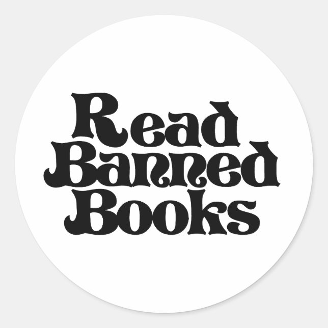 Verbotene Bücher lesen Runder Aufkleber (Vorderseite)