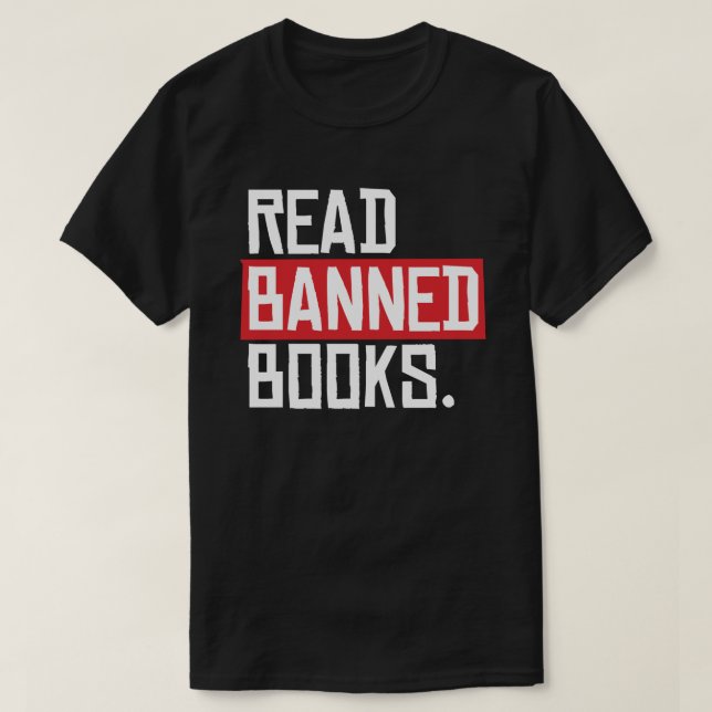 Verbotene Bücher lesen T-Shirt (Design vorne)