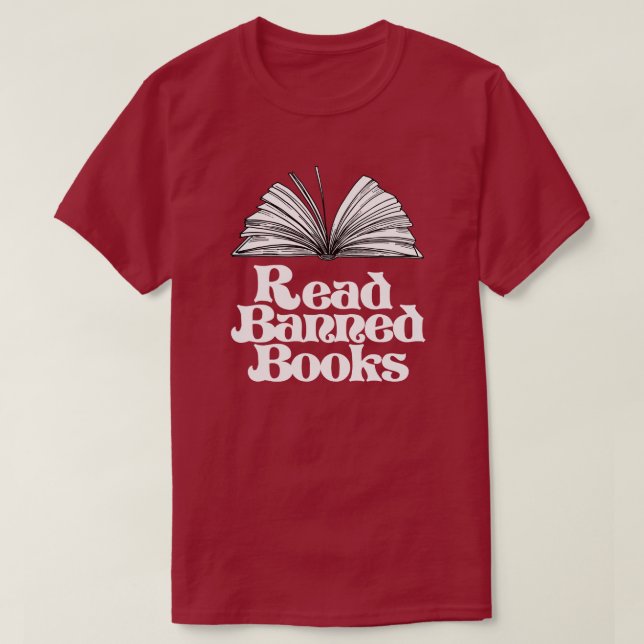 Verbotene Bücher lesen T-Shirt (Design vorne)