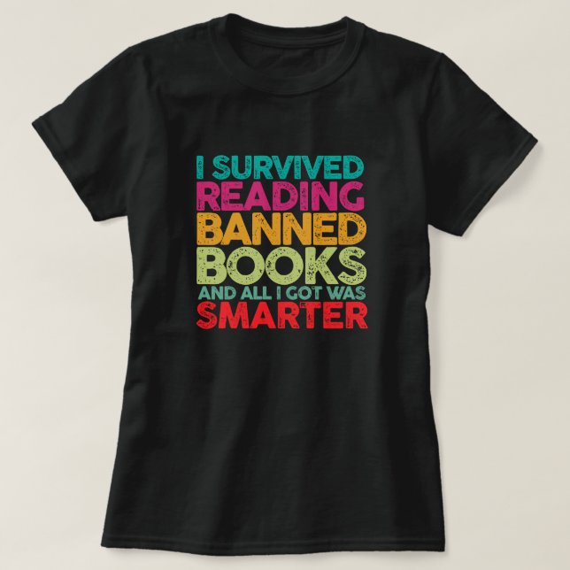 Verbotene Bücher lesen T-Shirt (Design vorne)