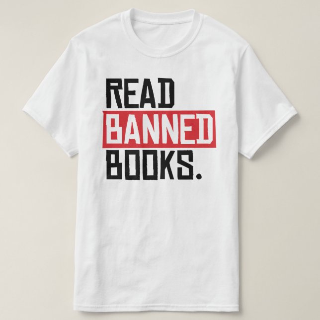 Verbotene Bücher lesen T-Shirt (Design vorne)