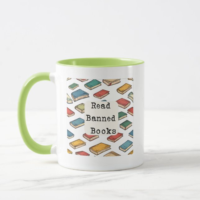 Verbotene Bücher lesen Tasse (Links)