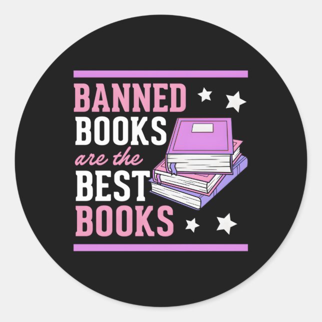 Verbotene Bücher sind der beste literarische Advoc Runder Aufkleber (Vorderseite)