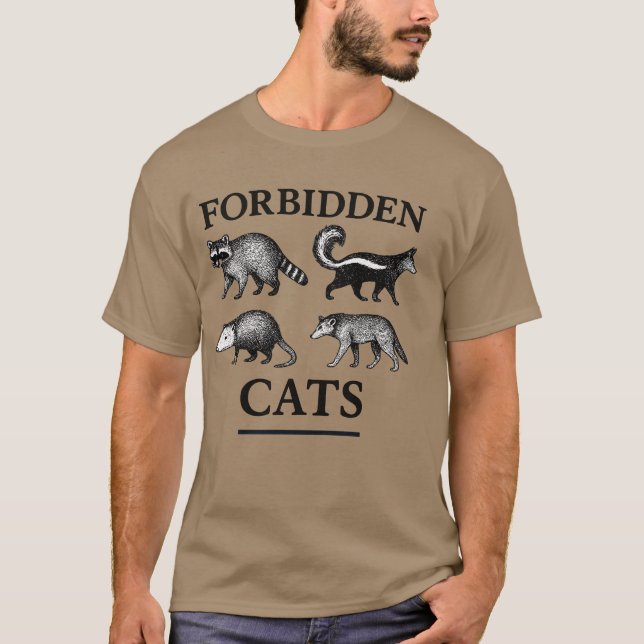 Verbotene Katzen T-Shirt (Vorderseite)