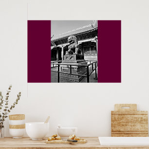 Verbotene Stadtdrachenstatue Poster