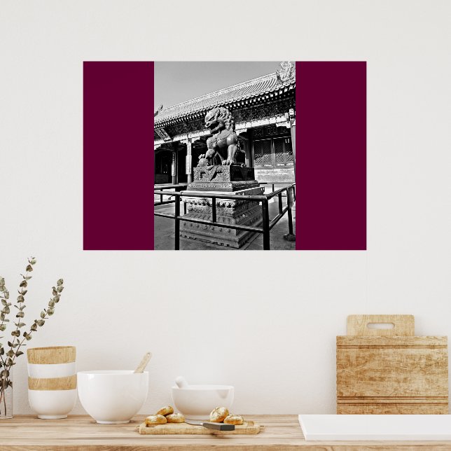 Verbotene Stadtdrachenstatue Poster (Küche)