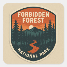 Verbotener Wald-Nationalpark Quadratischer Aufkleber