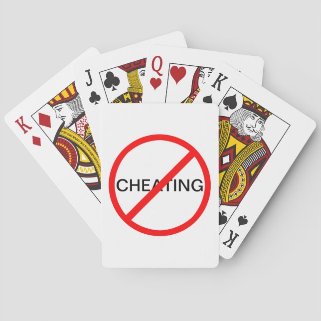 Verbotenes Zeichen: Cheat verboten Spielkarten (Rückseite)