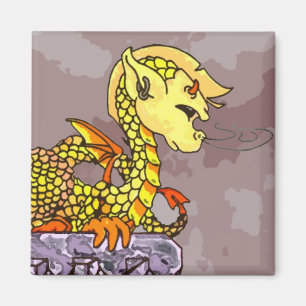 Verbrannte den Baby-Drache-Magneten Magnet