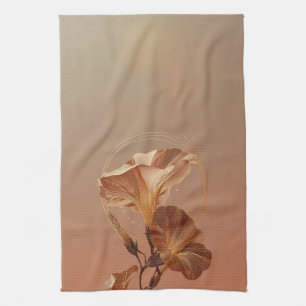 Verbrannte Orange Calla-Lilie Botanisch Geschirrtuch