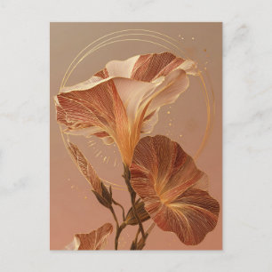 Verbrannte Orange Calla-Lilie Botanisch Postkarte