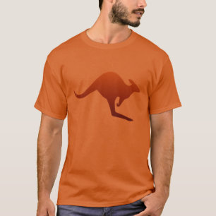 Verbrannte Orange Wüstenverlauf Känguru T-Shirt