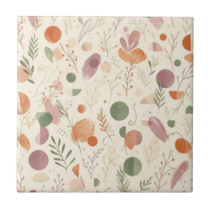 Verbrannter Terrakotta-Staub-Sage-Boho-Wüsten-Farn Fliese