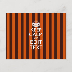 Verbranntes Orange Personalisiere Diesen Bleib Ruh Postkarte