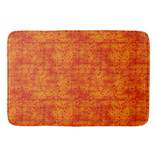 Verbranntes Orange und rotes Aquarell-Abstrakt Her Badematte