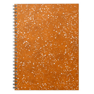 Verbranntes Oranges Marmormerkheft Notizblock