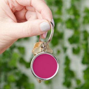 Verbranntes Rosa Rundes Metall-Schlüsselanhänger Schlüsselanhänger