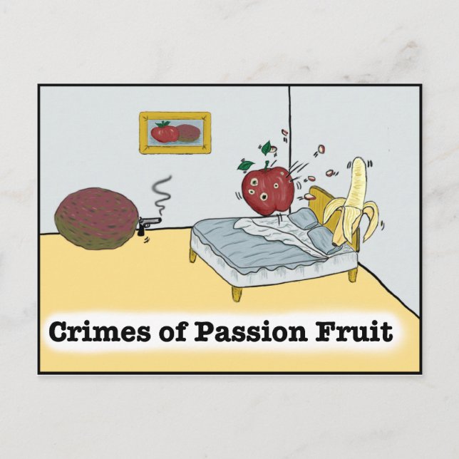 Verbrechen an Leidenschaft Fruit Zazzle Postkarte (Vorderseite)