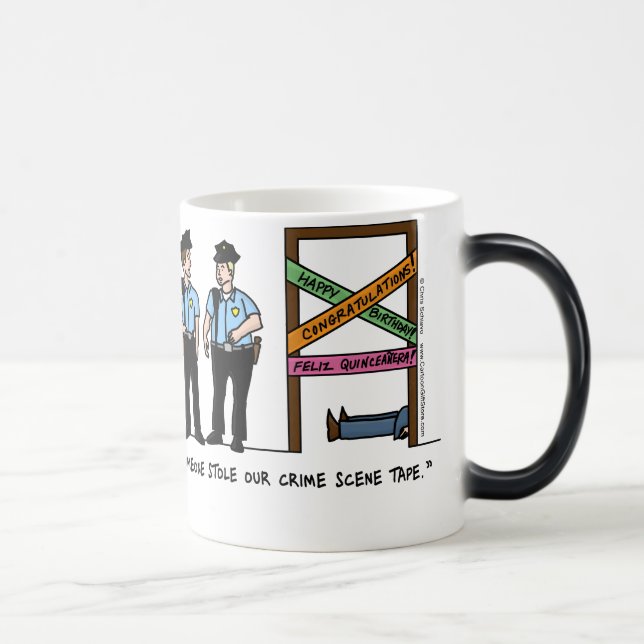 Verbrechen-Szenen-verwandelnde Tasse (Rechts)