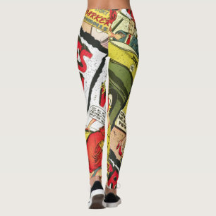 Verbrechen von Frauen #1 Goldenes Comic Buchdecke Leggings