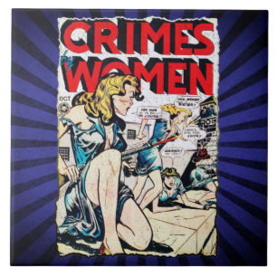 Verbrechen von Frauen #3, Vintages Comic für das g Fliese