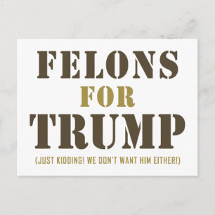 Verbrecher für Trump Postkarte