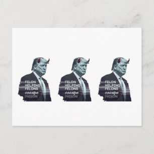 Verbrecher hilft Verbrechern, vor dem bösen Trump  Postkarte