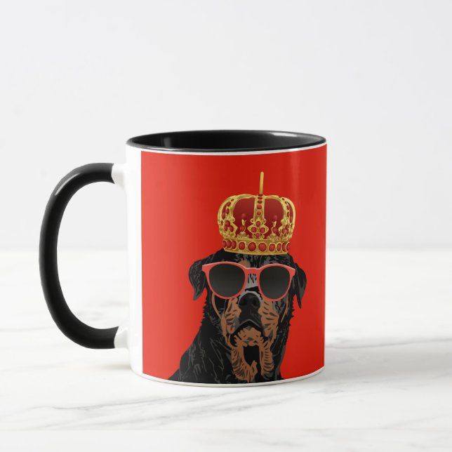 Verbrecher-Leben-König Rottweiler für Rottweiler Tasse (Links)