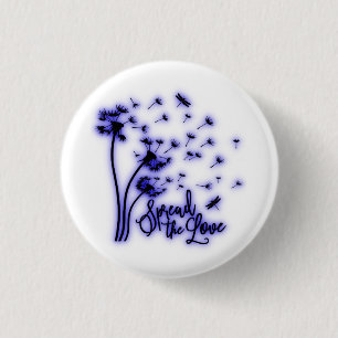 Verbreite die Liebe Löwenzahn und Libellen Button