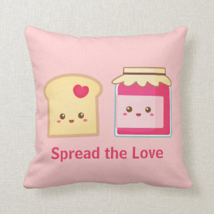 Verbreite die Liebe mit Cute Toast und Jam Kissen